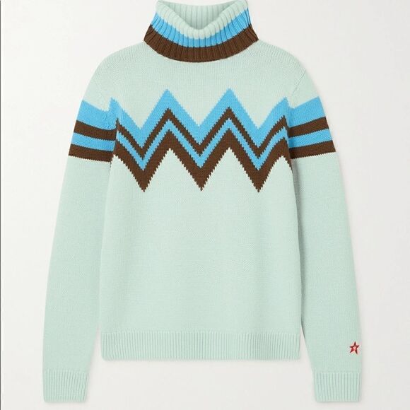PERFECT MOMENT Alpine intarsia merino wool turtleneck sweater NEW WITH TAGS XS